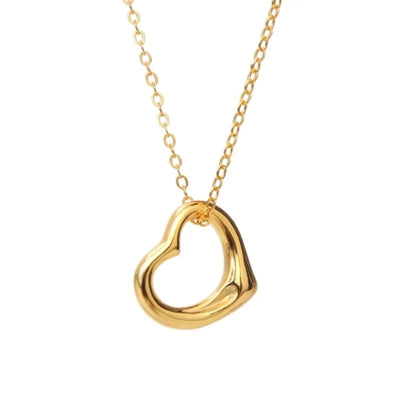 24K Filled Gold Chain With Love Heart Pendant
