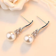 White Freshwater Pearl Studs in 925 Sterling Silver
