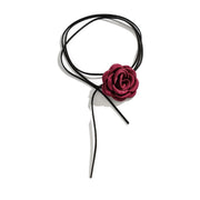 Romantic Gothic Big Rose Flower Clavicle Chain Necklace for Ladies