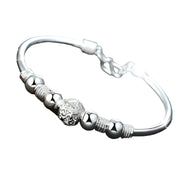 silver Lucky Charm Bracelet Cuff Bracelets For Women